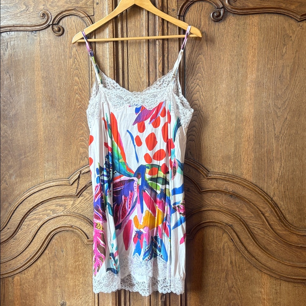 Soma Floral Cool Nights Lace Trim Cami Slip - Picture 7 of 9